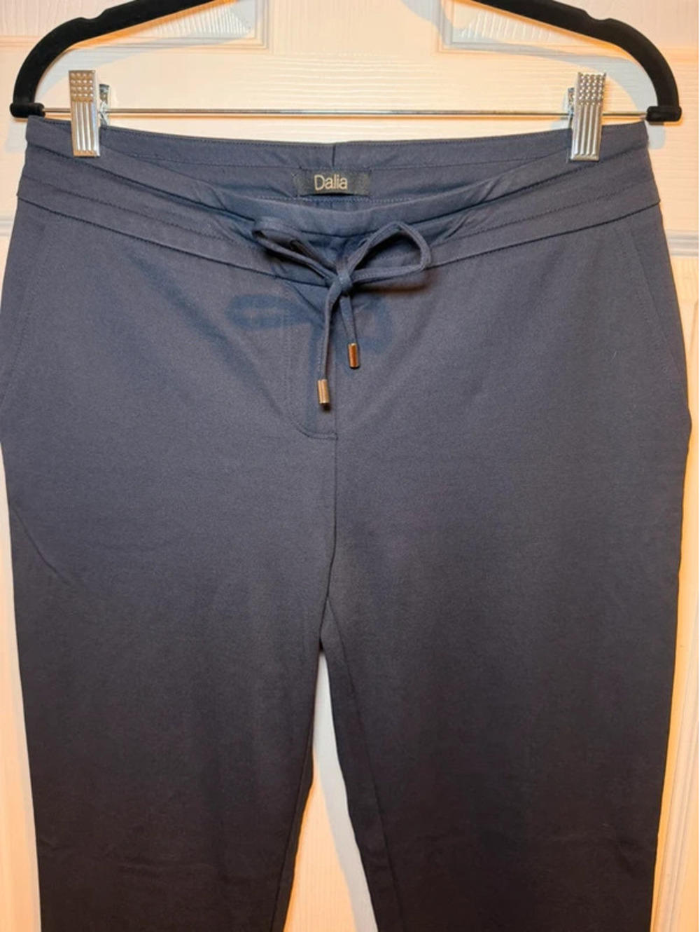 Dalia Navy Blue Pull-On Slim Ankle Pants Women’s Small